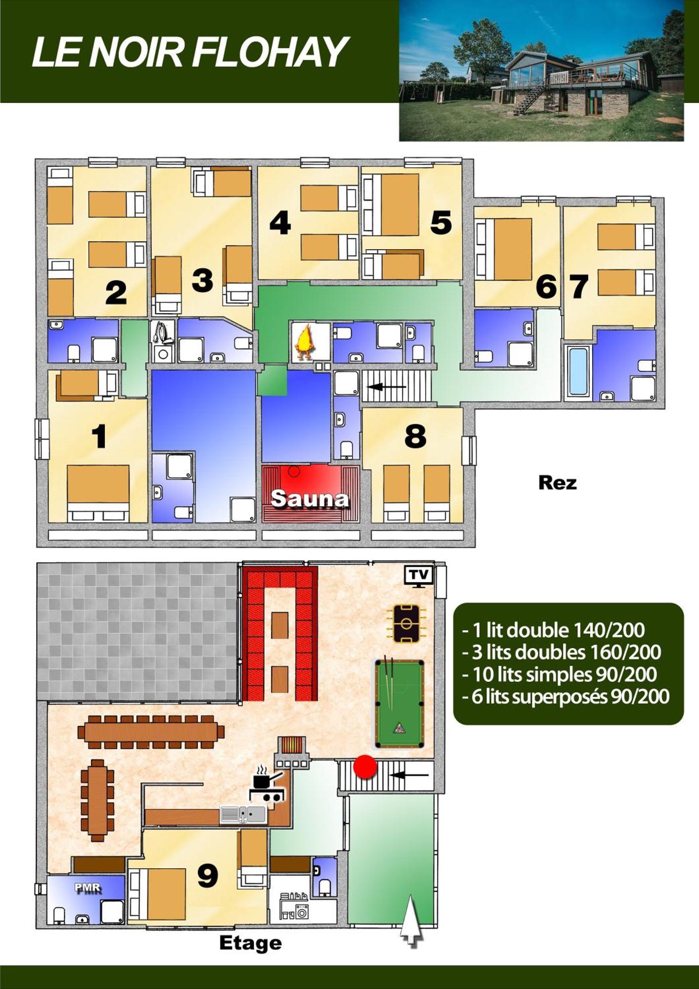 Le Noir Flohay 30 Pers - Malmedy, Vue, Wellness Βίλα Εξωτερικό φωτογραφία